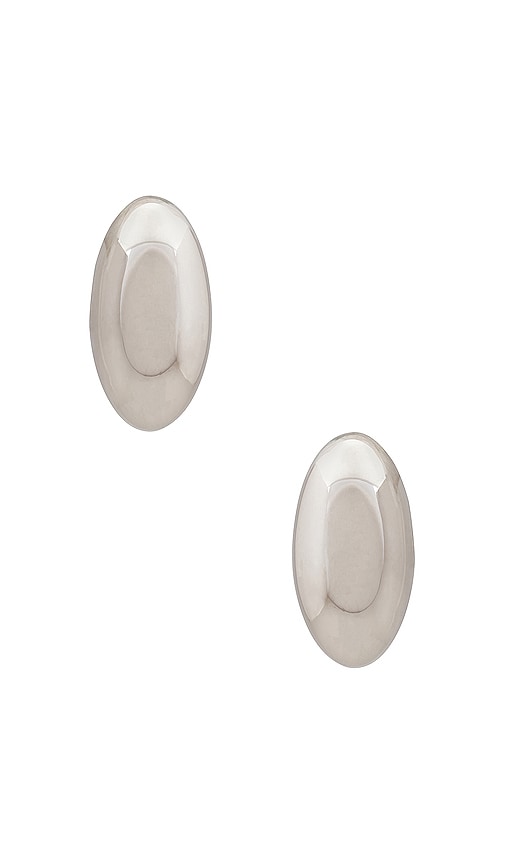 Lili Claspe Keiren Dome Earrings in Metallic Silver