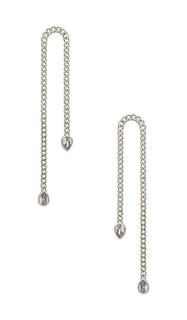 Lili Claspe Lillian Waterfall Earrings in Metallic Silver