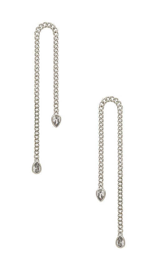 Lili Claspe Lillian Waterfall Earrings in Metallic Silver