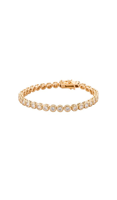 Lili Claspe Reese Tennis Bracelet in Metallic Gold