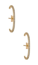 Lili Claspe Scarlet Bar Studs in Metallic Gold