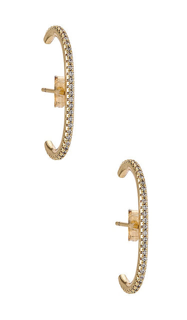 Lili Claspe Scarlet Bar Studs in Metallic Gold