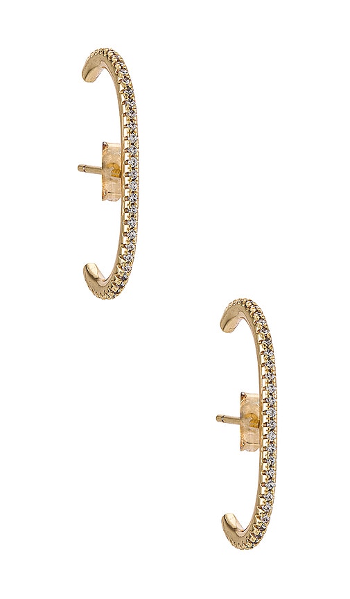 Lili Claspe Scarlet Bar Studs in Metallic Gold
