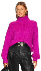 Line & Dot Bennett Sweater in Fuchsia - Line & Dot Pull Bennett en Fuchsia - Line & Dot Bennett 紫红色毛衣 - Line & Dot Bennett Pullover in Fuchsia - Line & Dot Bennett 스웨터 - Maglione Line & Dot Bennett in fucsia