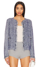 Line & Dot Bonny Fringe Cardigan in Blue - Line & Dot - Cardigan à franges Bonny en bleu - 蓝色 Line & Dot Bonny 流苏开衫 - Line & Dot Bonny Fransen-Cardigan in Blau - Line & Dot Bonny 프린지 가디건블루 색상 - Cardigan con frange Line & Dot Bonny in blu