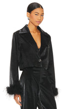 Line & Dot Dixie Cropped Blazer in Black