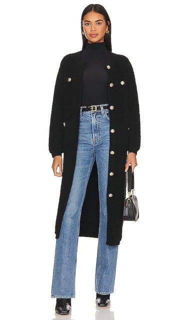 Line & Dot Ivy Cardian in Black - Cardien Ivy Line & Dot en noir - 黑色线条和圆点常春藤开衫 - Line & Dot Ivy Cardian in Schwarz - Line & Dot Ivy 카디안 블랙 색상 - Cardian Line & Dot Ivy in nero