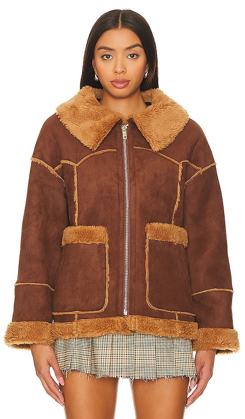 Line & Dot Jackson Coat in Brown