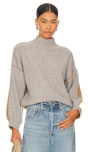 Line & Dot Katy Sweater in Grey - Line & Dot Pull Katy en Gris - 灰色线条与圆点 Katy 毛衣 - Line & Dot Katy Pullover in Grau - Line & Dot 케이티 스웨터그레이 색상 - Maglione Katy Line & Dot in grigio