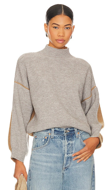Line & Dot Katy Sweater in Grey - Line & Dot Pull Katy en Gris - 灰色线条与圆点 Katy 毛衣 - Line & Dot Katy Pullover in Grau - Line & Dot 케이티 스웨터그레이 색상 - Maglione Katy Line & Dot in grigio