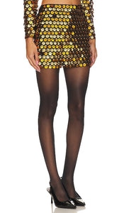 Line & Dot Mina Skirt in Metallic Gold