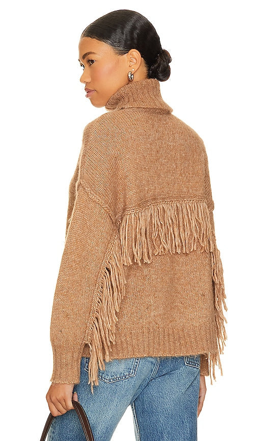 Line & Dot Parker Sweater in Tan - Line & Dot - Pull Parker en beige - 黄褐色 Line & Dot Parker 毛衣 - Line & Dot Parker Pullover in Hellbraun - Line & Dot 파커 스웨터 - Maglione Line & Dot Parker color marrone chiaro