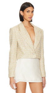 Line & Dot Pearl Jacket in Ivory