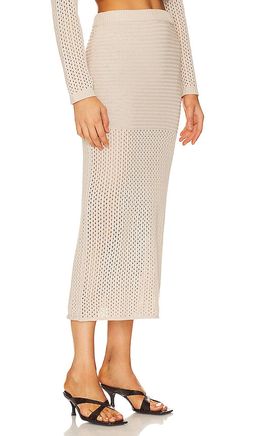 Line & Dot Ry Skirt in Ivory