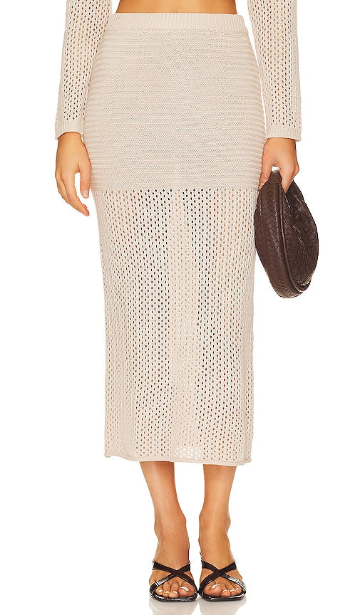 Line & Dot Ry Skirt in Ivory - Jupe Line & Dot Ry en ivoire - 象牙色 Line & Dot Ry 半身裙 - Line & Dot Ry Rock in Elfenbein - 라인앤도트 스커트 in Ivory - Gonna Line & Dot Ry in avorio