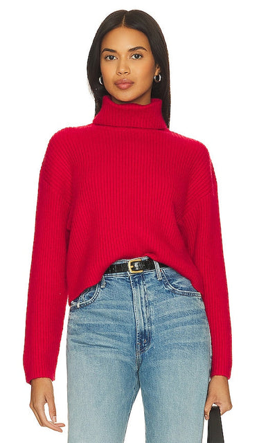 Line & Dot Scarlet Sweater in Red - Pull écarlate Line & Dot en rouge - 红色线点猩红色毛衣 - Line & Dot Scarlet Pullover in Rot - 라인 앤 도트 스칼렛 스웨터레드 색상 - Maglione scarlatto Line & Dot in rosso