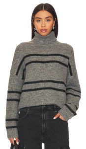 Line & Dot Veronica Sweater in Grey - Line & Dot Pull Veronica en Gris - 灰色 Line & Dot Veronica 毛衣 - Line & Dot Veronica Pullover in Grau - Line & Dot 베로니카 스웨터그레이 색상 - Maglione Veronica Line & Dot in grigio