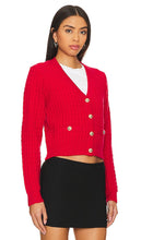 Line & Dot Wish Cardigan in Red