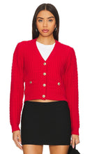 Line & Dot Wish Cardigan in Red - Cardigan Line & Dot Wish en rouge - 红色 Line & Dot Wish 开衫 - Line & Dot Wish Cardigan in Rot - Line & Dot Wish 가디건레드 색상 - Cardigan Line & Dot Wish in rosso