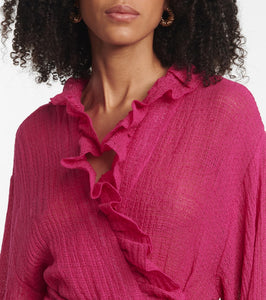Lisa Marie Fernandez Anita linen-blend minidress