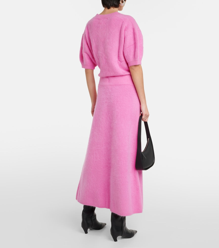 Lisa Yang Asta high-rise cashmere midi skirt