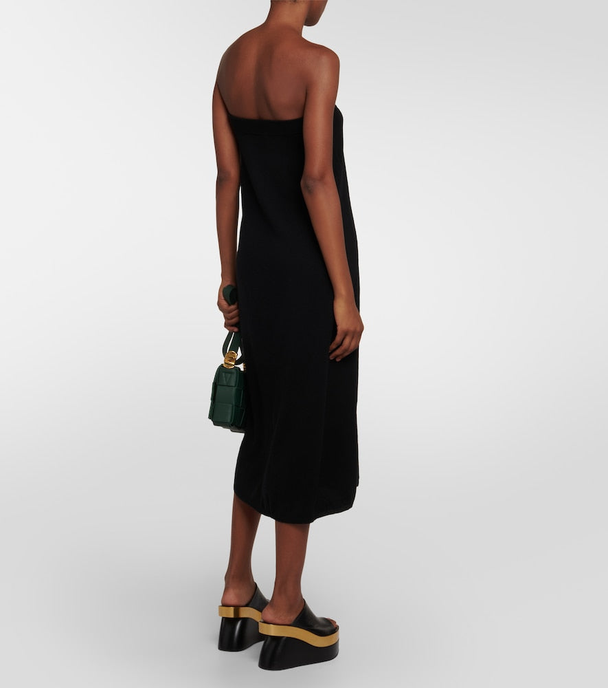 Lisa Yang Dolly strapless cashmere midi dress