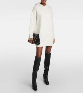 Lisa Yang Louise hooded cashmere minidress