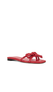 Loeffler Randall Hadley Bow Flat Sandal in Red