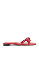 Loeffler Randall Hadley Bow Flat Sandal in Red | Red Flat Sandals for Women