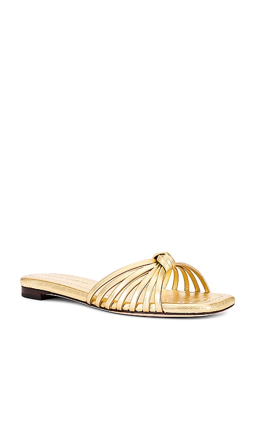Loeffler Randall Izzie Sandal in Metallic Gold