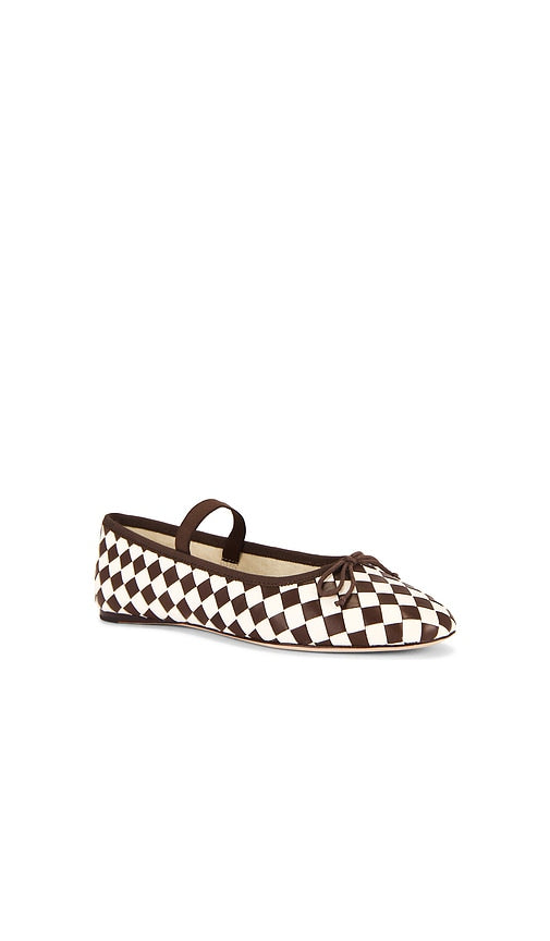 Loeffler Randall Leonie Flat in Chocolate,Cream