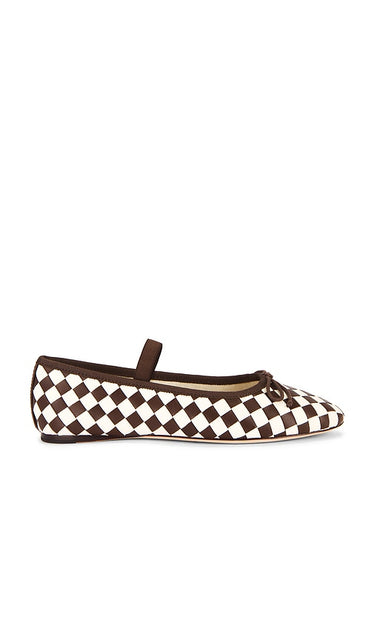 Loeffler Randall Leonie Flat in Chocolate,Cream | Chocolate & Cream Ballet Flats for Women