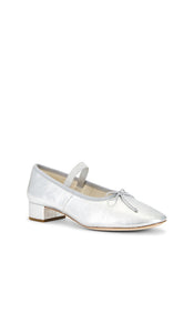 Loeffler Randall Odile Ballet Pump in Metallic Silver, grey