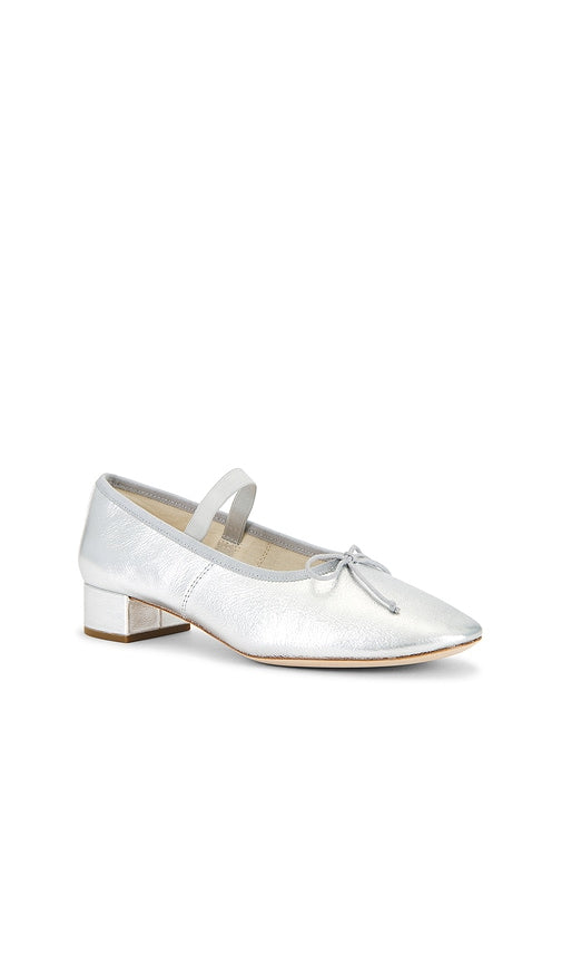 Loeffler Randall Odile Ballet Pump in Metallic Silver, grey
