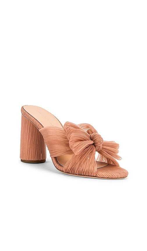 Loeffler Randall Penny Pleated Knot Mule in Blush