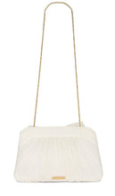 Loeffler Randall Rayne Pleated Bow Clutch in White