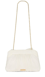 Loeffler Randall Rayne Pleated Bow Clutch in White