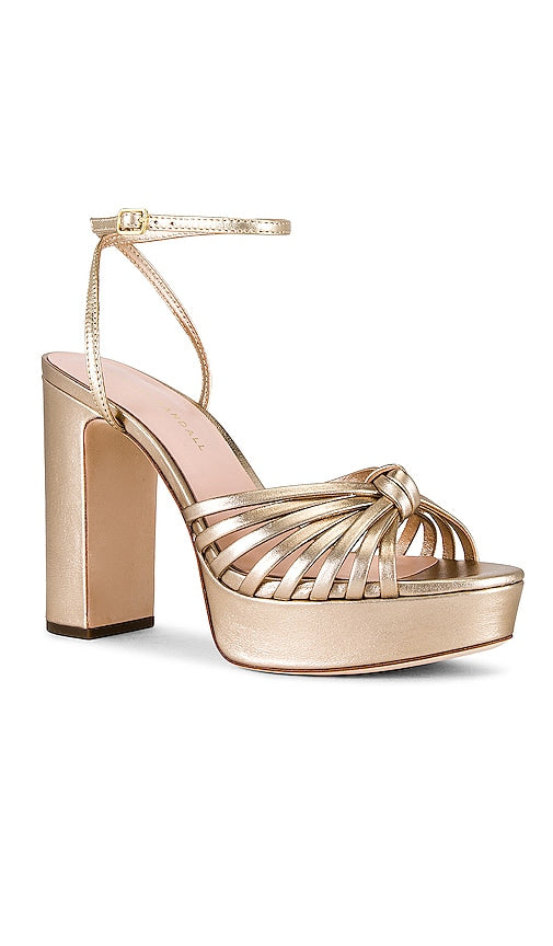 Loeffler Randall Rivka Platform Sandal in Metallic Gold