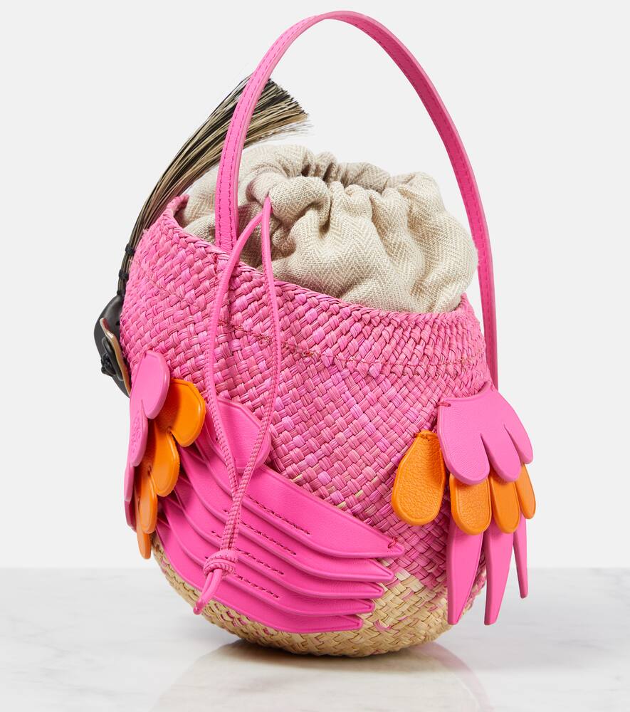 Loewe Bird Mini raffia crossbody bag