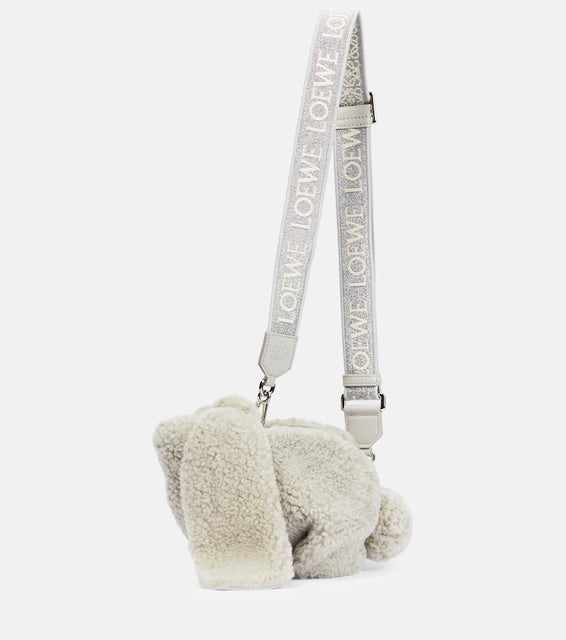 Loewe Bunny Small shearling shoulder bag. Shop Loewe Shoulder Bags for women now.