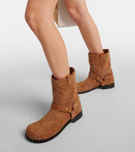 Loewe Campo brushed suede biker boots