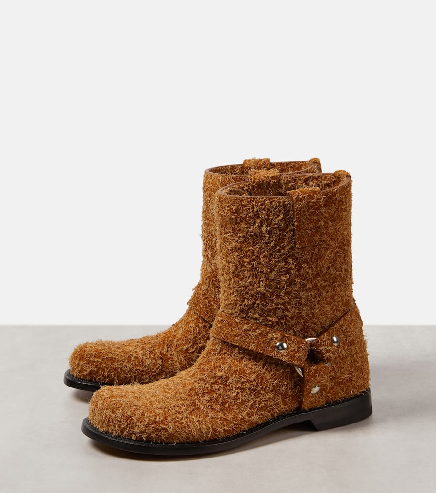 Loewe Campo brushed suede biker boots