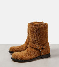 Loewe Campo brushed suede biker boots