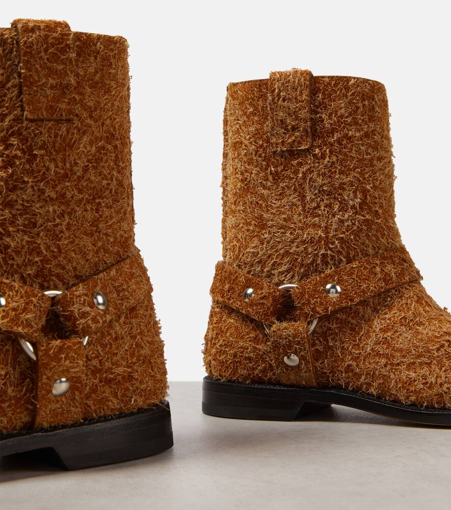 Loewe Campo brushed suede biker boots
