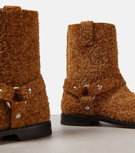Loewe Campo brushed suede biker boots