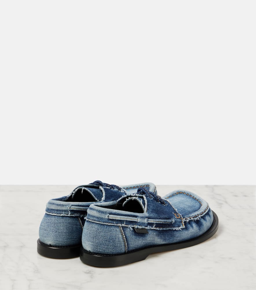 Loewe Campo denim boat shoes