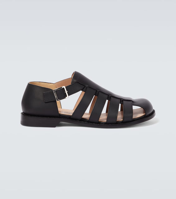 Loewe Campo leather fisherman sandals