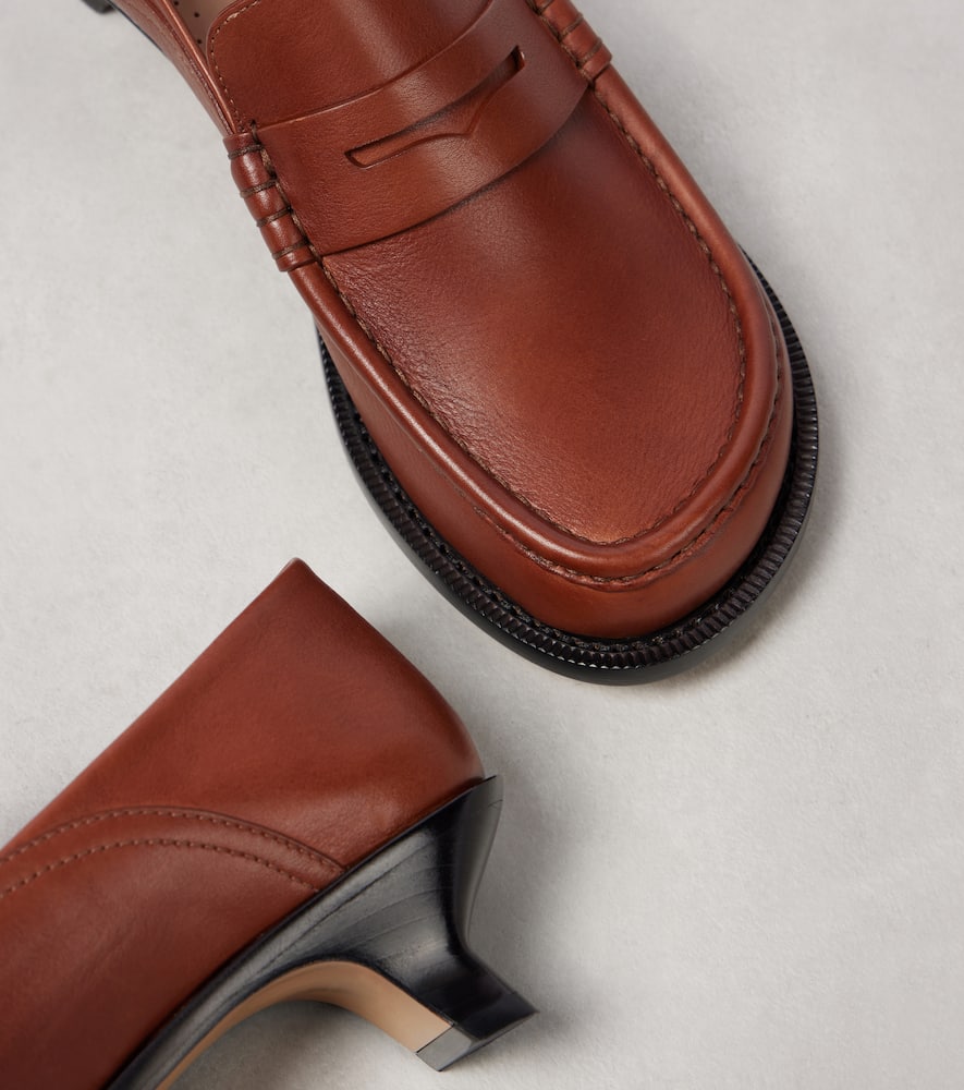 Loewe Campo leather loafers