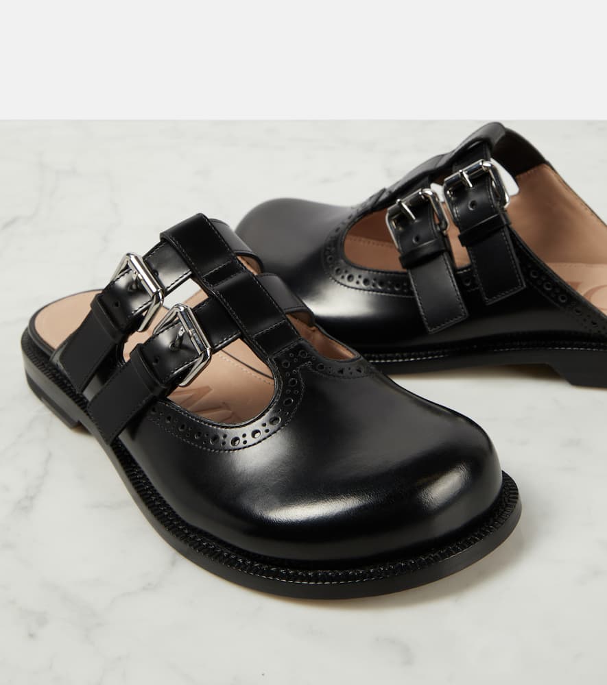 Loewe Campo leather mules