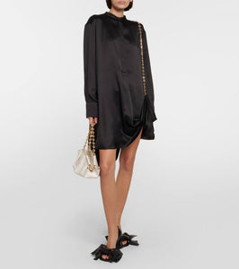 Loewe Chain-detail silk satin shirt dress